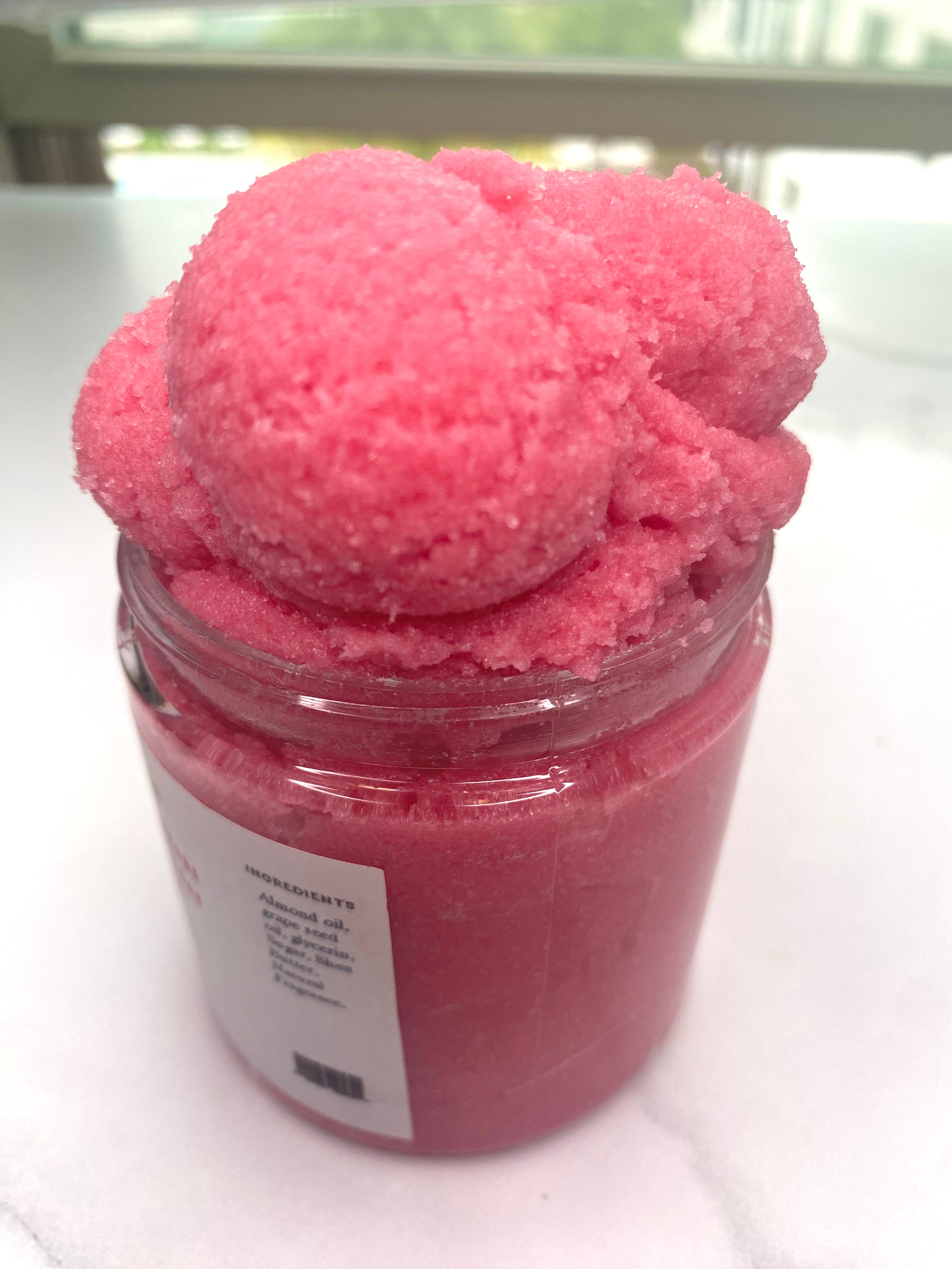 Pink lemonade foaming body scrub
